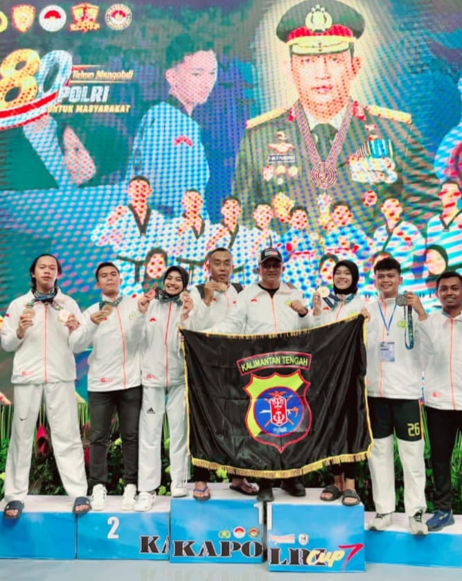 Polda Kalteng Borong 9 Medali pada Kejurnas Taekwondo Kapolri Cup 7