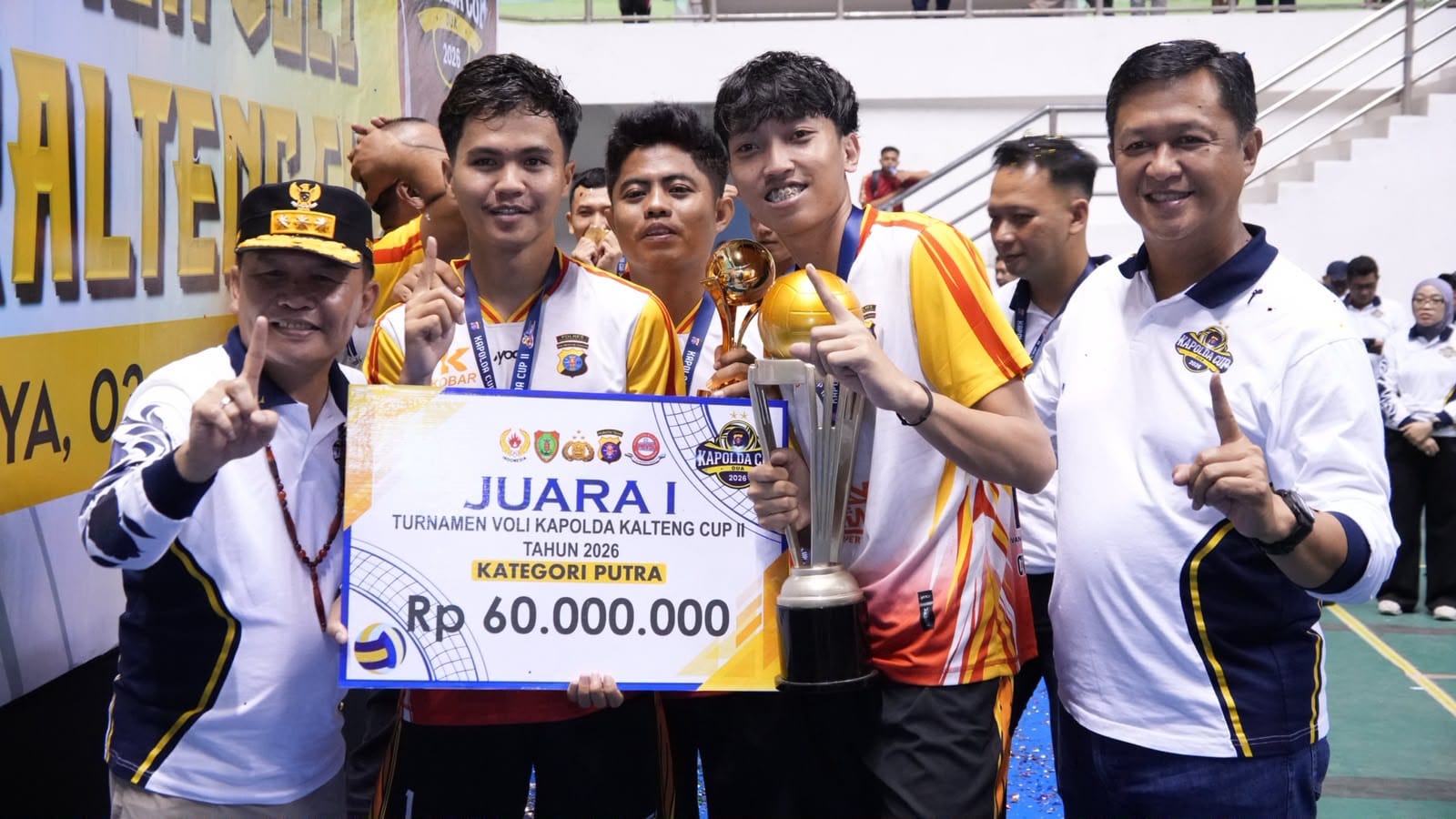 Kapolda Cup 2 Berakhir Meriah, Tim Putra Polres Kobar dan Tim Putri Polres Barut Tampil sebagai Juara