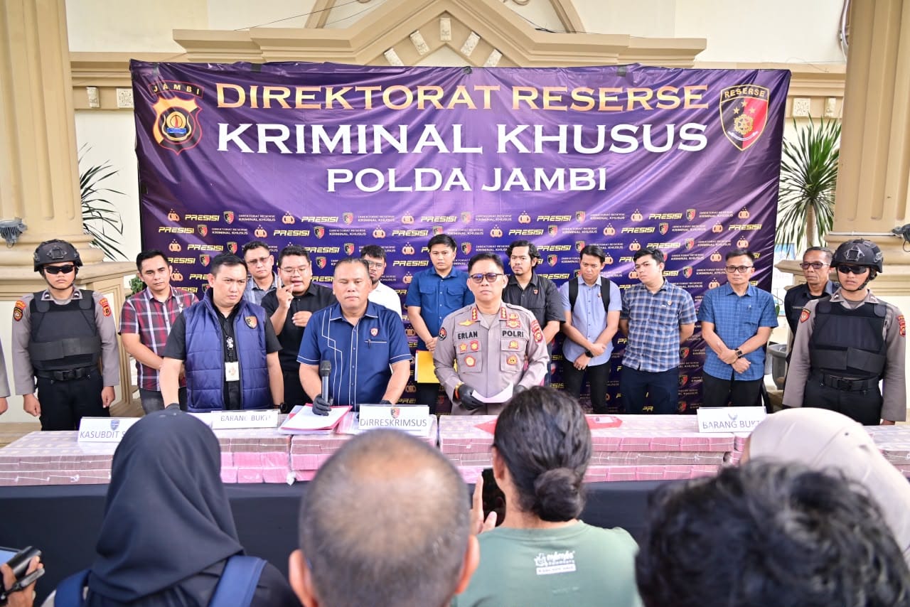 Ditreskrimsus Polda Jambi Ungkap Pembobolan Bank Jambi Rp144,82 Miliar, Tiga Tersangka Diamankan