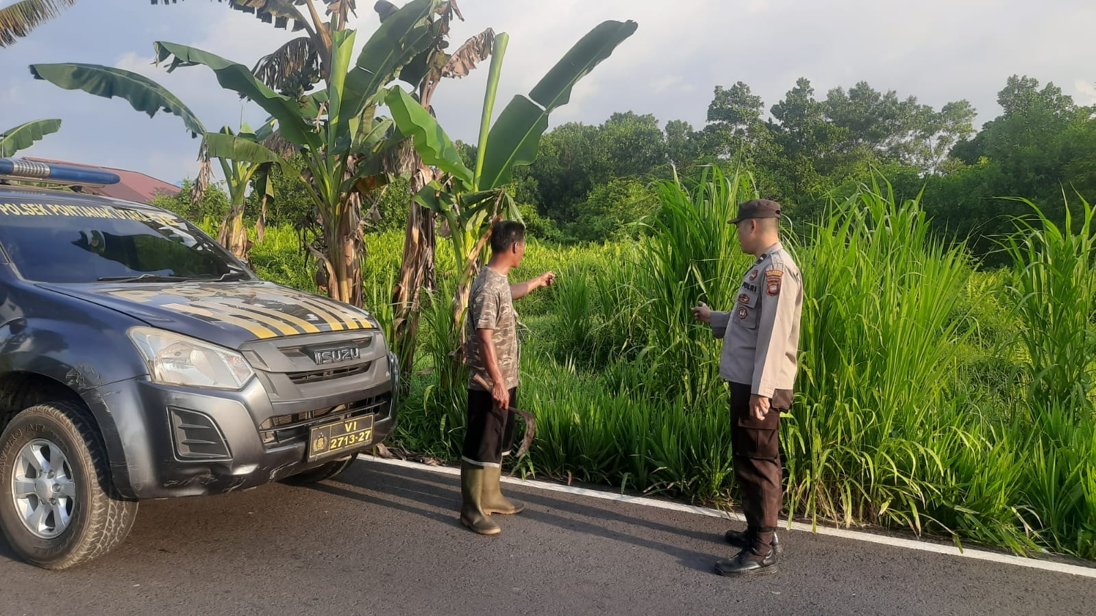 Cegah Kebakaran Hutan dan Lahan, Polsek Pontianak Utara Gencarkan Patroli serta Himbauan Preventif