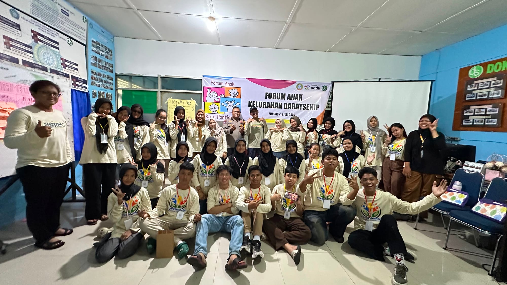 Bhabinkamtibmas Polsek Pontianak Kota Hadiri Forum Anak di Kelurahan Darat Sekip, Dukung Pembinaan Generasi Muda