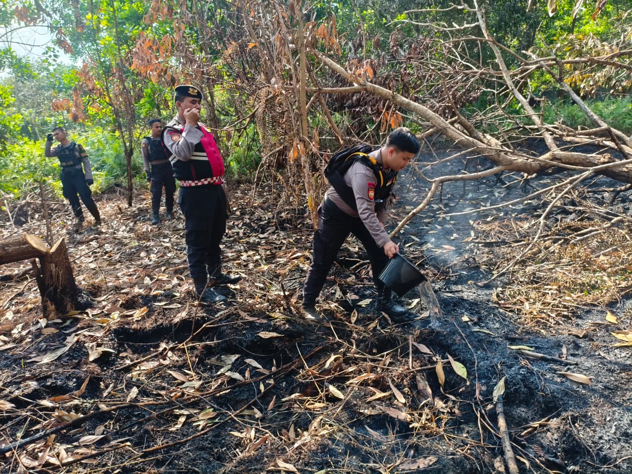Patroli Karhutla, Polisi Pastikan Tak Ada Titik Api di Pontianak Selatan-Tenggara