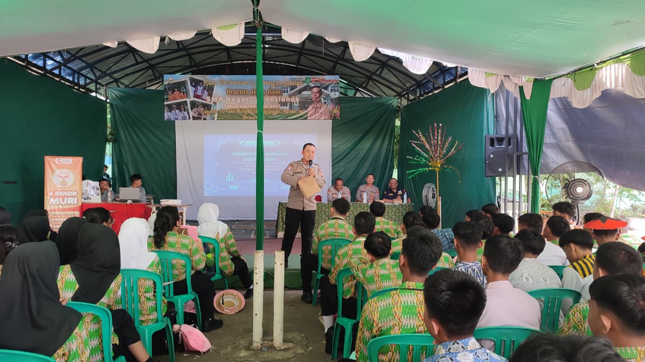 Cegah Penyimpangan Remaja, Satbinmas Polresta Pontianak Sosialisasikan Bahaya Judi Online dan NAPZA di SMAN 3
