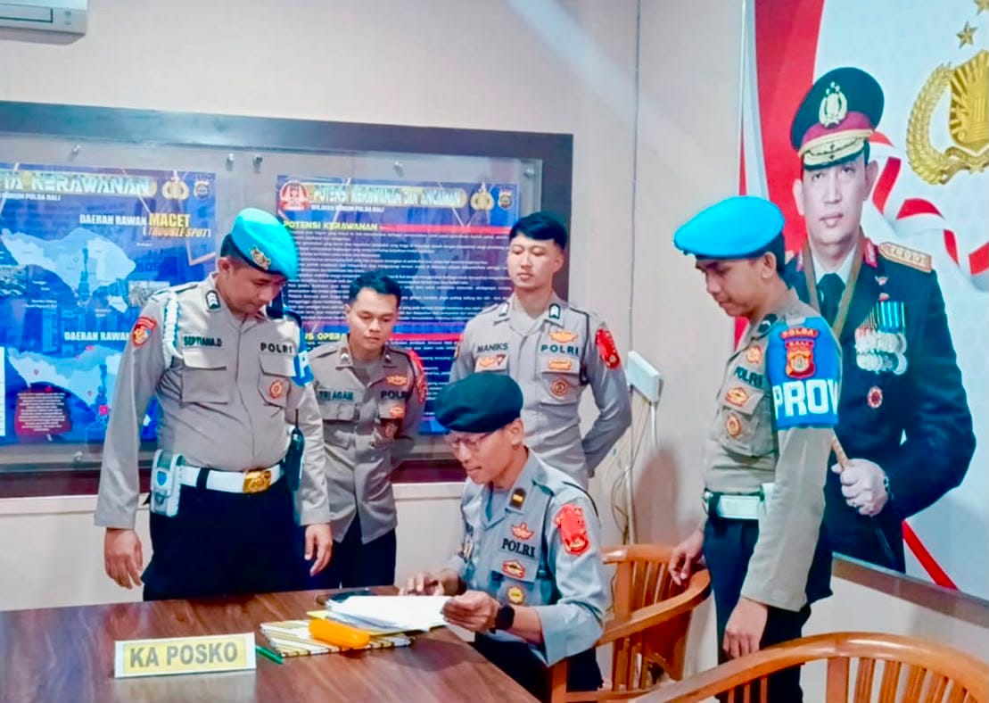 Pastikan Siap Bertugas, Propam Polda Bali Lakukan Pengawasan Personel Operasi Pekat Agung