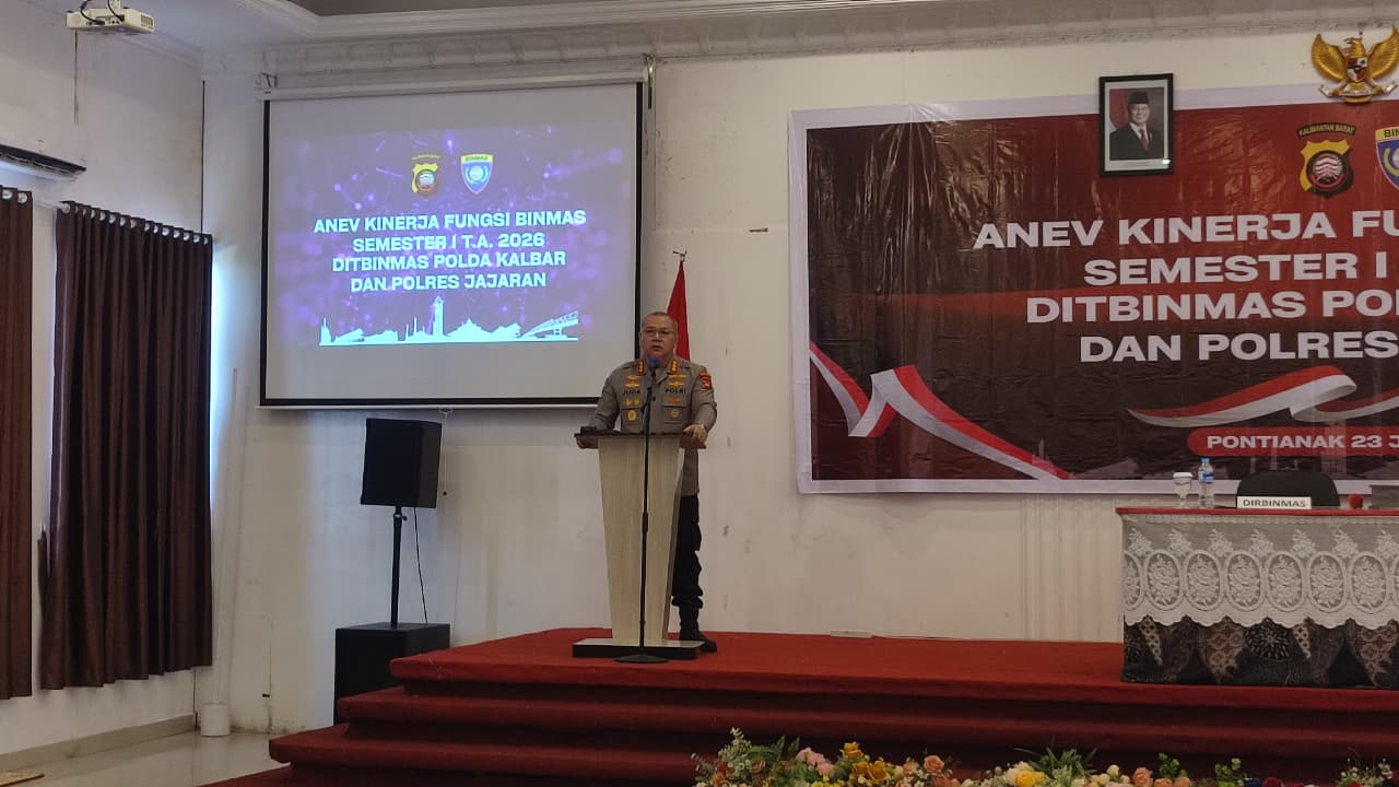 Sat Binmas Polresta Pontianak Ikuti Anev Kinerja Fungsi Teknis Binmas Semester I TA 2026