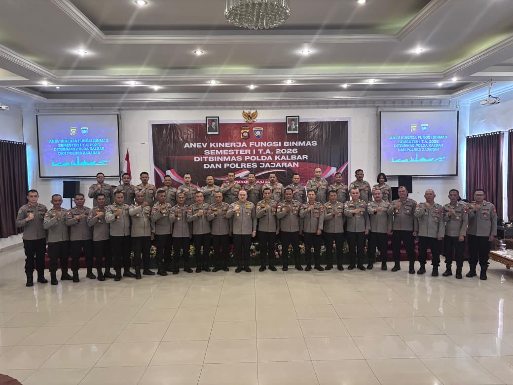 Anev Fungsi Teknis Binmas Semester I TA 2026, Sat Binmas Polresta Pontianak Tingkatkan Profesionalisme Personel