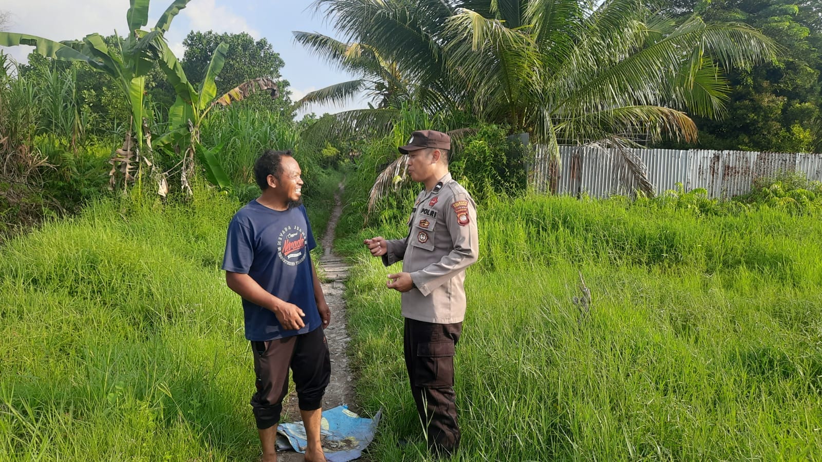 Cegah Karhutla, Polsek Pontianak Utara Lakukan Himbauan Secara Masif Larangan Membakar Lahan