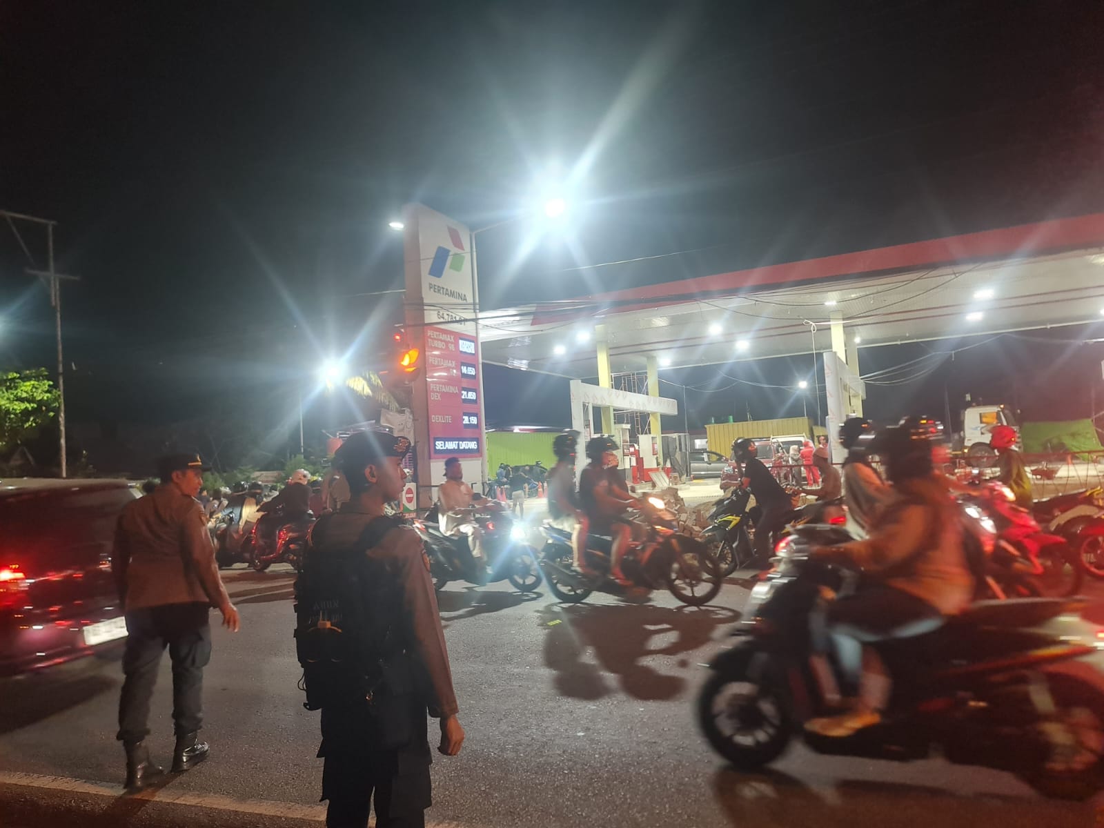 Polresta Pontianak Intensifkan pengamanan , Patroli dan Monitoring SPBU Antisipasi Panic Buying BBM