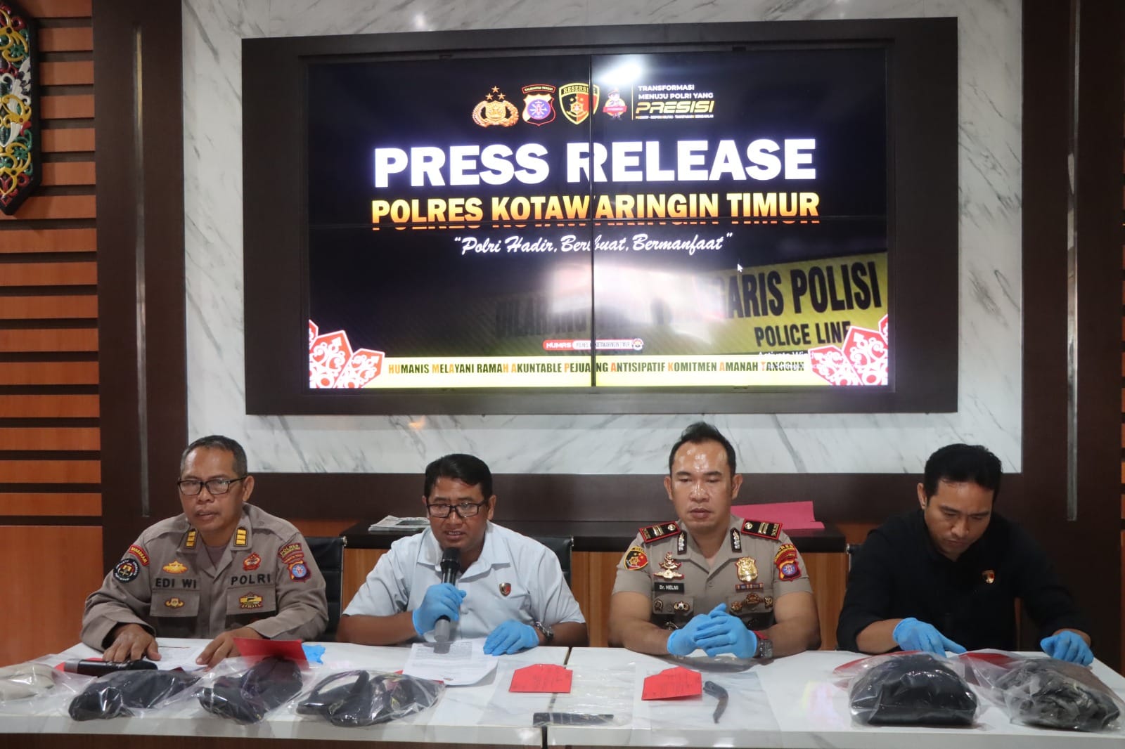 Polres Kotim Gelar Press Release Perkara Penganiayaan Berujung Kematian, Pelaku Berhasil Diamankan