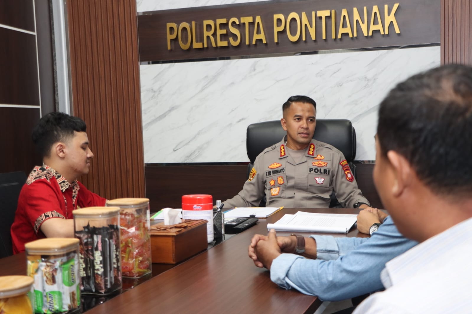 Jelang Rakerda, Panitia DPP PAN Bersilaturahmi dengan Kapolresta Pontianak