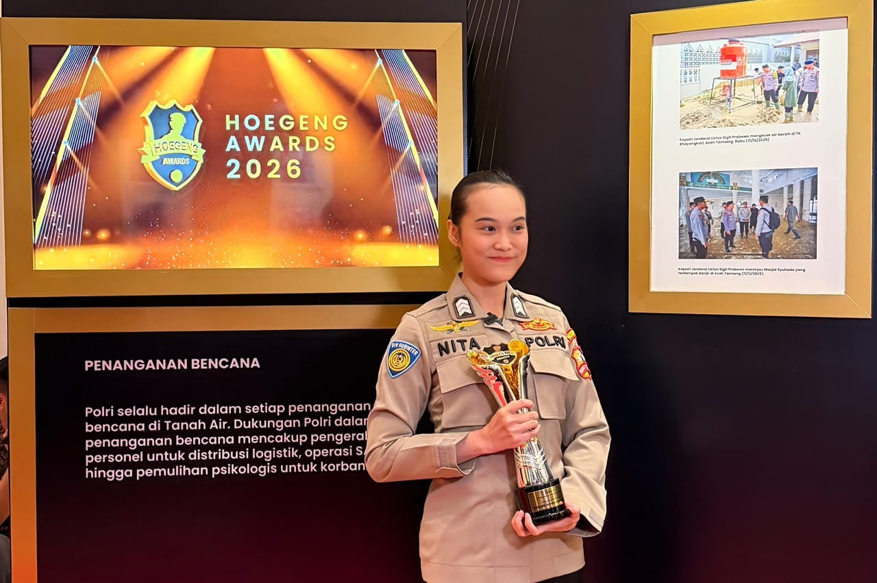Dedikasi dan Inovasi Mendunia, Brigadir Renita Rismayanti Sabet Hoegeng Awards 2026 Berkat Digitalisasi Data Kriminal Misi PBB
