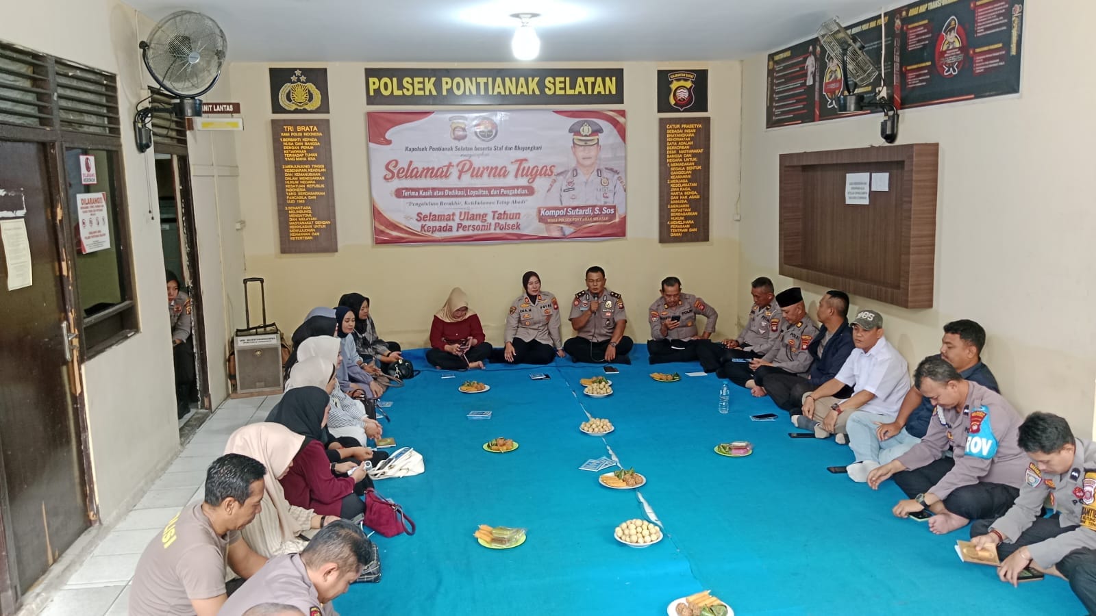 Doa Bersama Warnai Purna Tugas Wakapolsek dan Syukuran Ulang Tahun Personel Polsek Pontianak Selatan