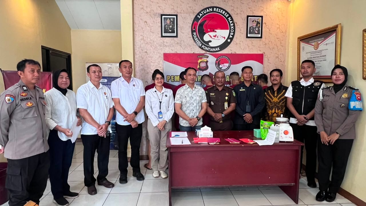 Satresnarkoba Polresta Pontianak Musnahkan 103,35 Gram Sabu, Selamatkan Potensi 827 Jiwa