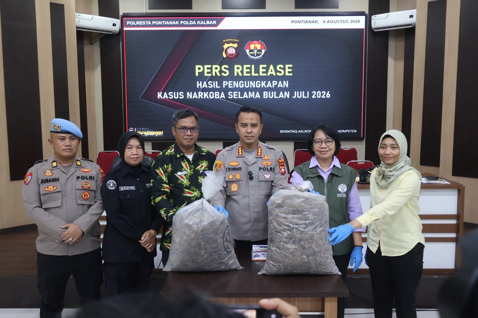 551 Kilogram Sisik Trenggiling Ilegal Disita, Polresta Pontianak Tegaskan Komitmen Lindungi Satwa Dilindungi