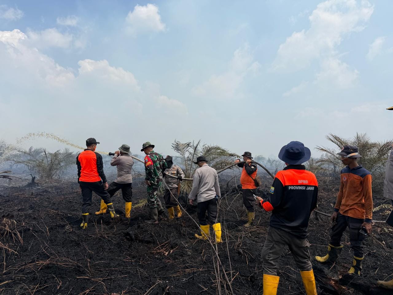 Karhutla Sungai Gelam Ditangani Serius, Polda Jambi Optimalkan Upaya Pemadaman