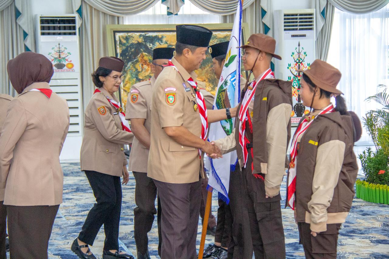 Kapolda Kalteng Lepas Kontingen Jambore Nasional XII, Dorong Generasi Muda Cinta Tanah Air dan Lingkungan