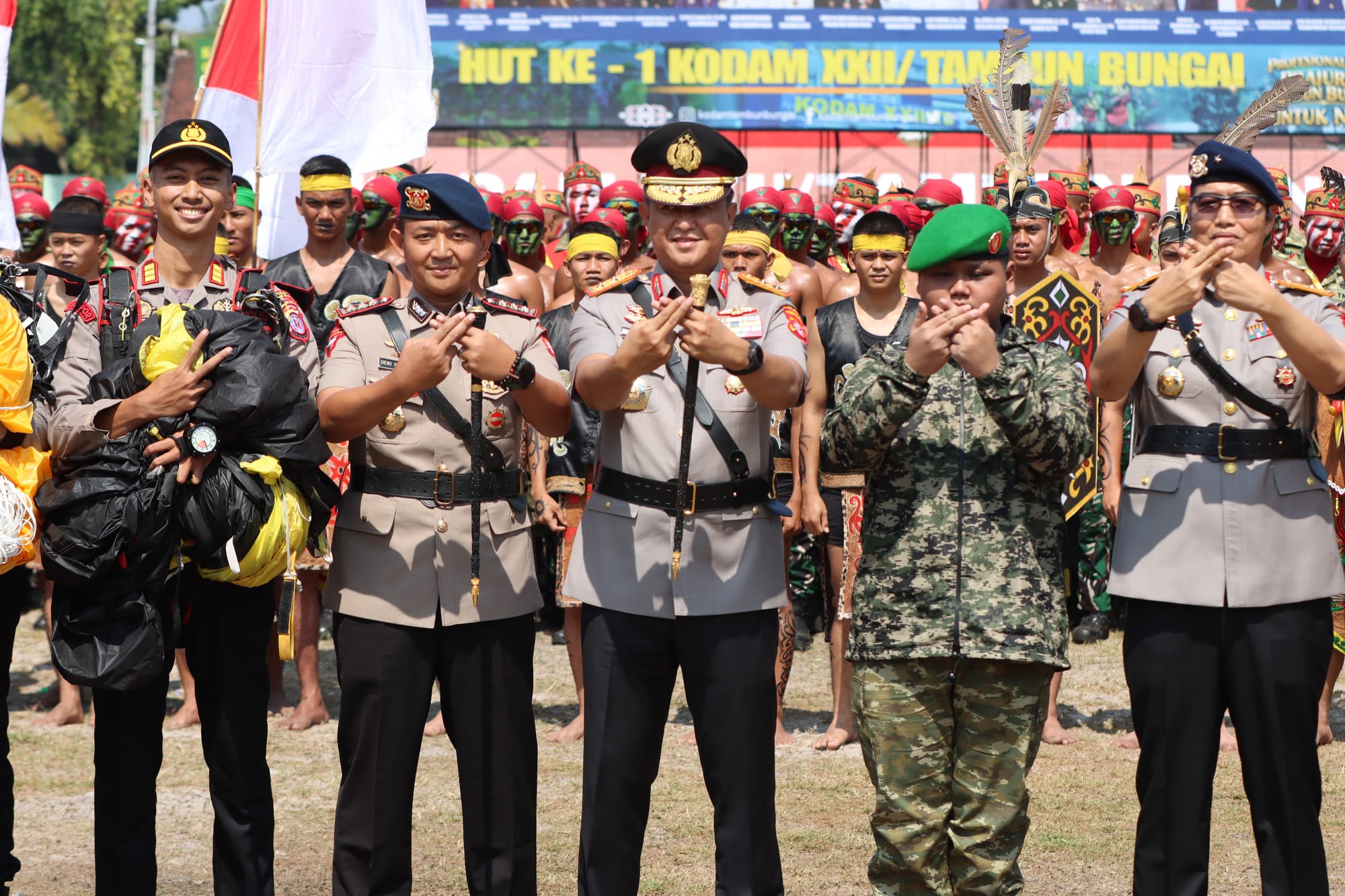 HUT Perdana Kodam XXII/Tambun Bungai, Kapolda Kalteng Tekankan Pentingnya Sinergi TNI-Polri