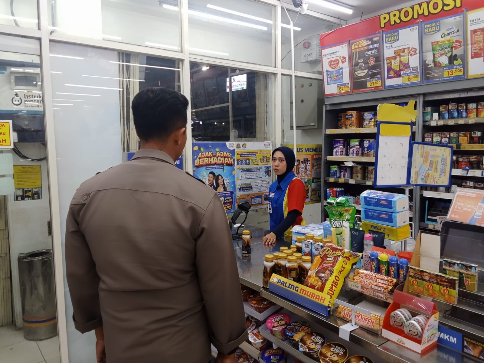 Perkuat Kamtibmas, Patroli Enggang Selatan Sambangi Sejumlah Gerai ATM di Wilayahnya