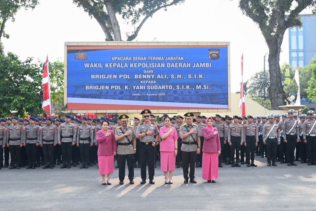 Brigjen Pol. K. Yani Sudarto Resmi Jadi Wakapolda Jambi, Sertijab Dipimpin Kapolda