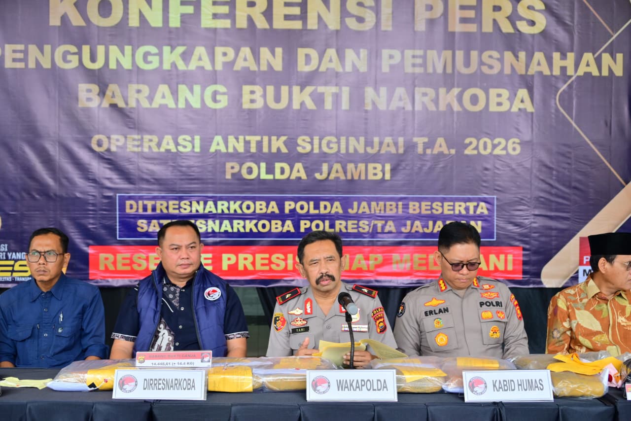 Operasi Antik Siginjai 2026, Polda Jambi Ungkap 154 Kasus dan Amankan 236 Tersangka
