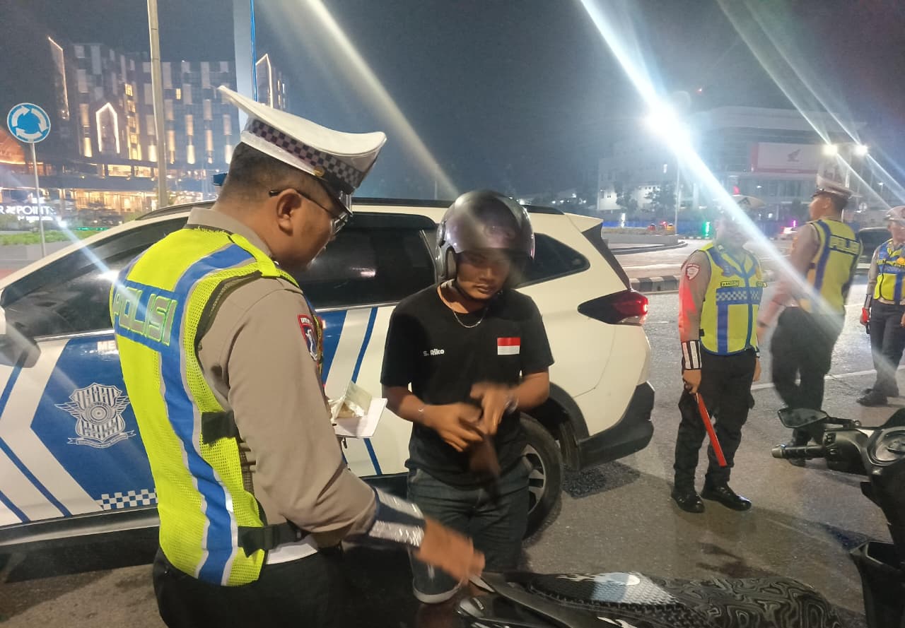 Satlantas Polresta Pontianak Jaring 49 Motor Berknalpot Brong dalam Razia Gabungan