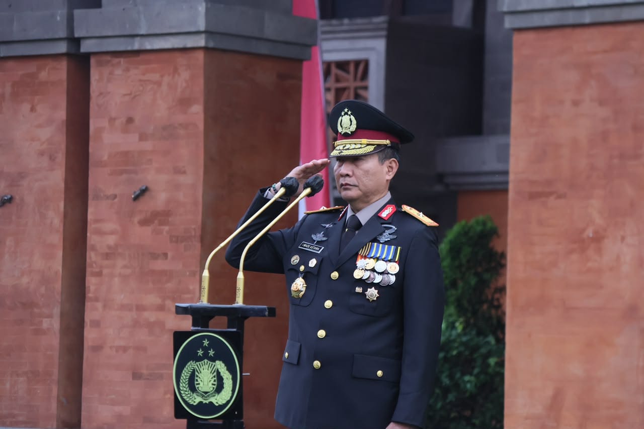Wakapolda Bali Pimpin Upacara Peringatan Hari Kemedekaan Republik Indonesia Ke-81