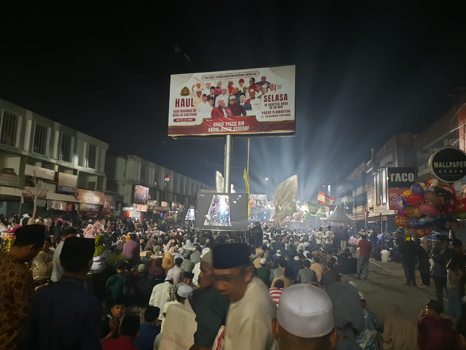 Sholawat Akbar dan Haul Habib Muhammad Al Muthahar ke-115, Polsek Pontianak Selatan Laksanakan Pengamanan
