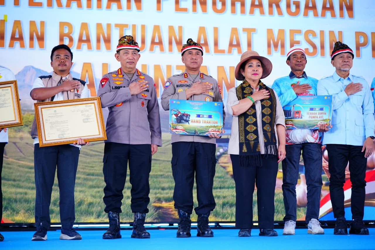 Polri Dorong Percepatan Swasembada Bawang Putih, Tanam Serentak dan Panen Raya di Sembalun
