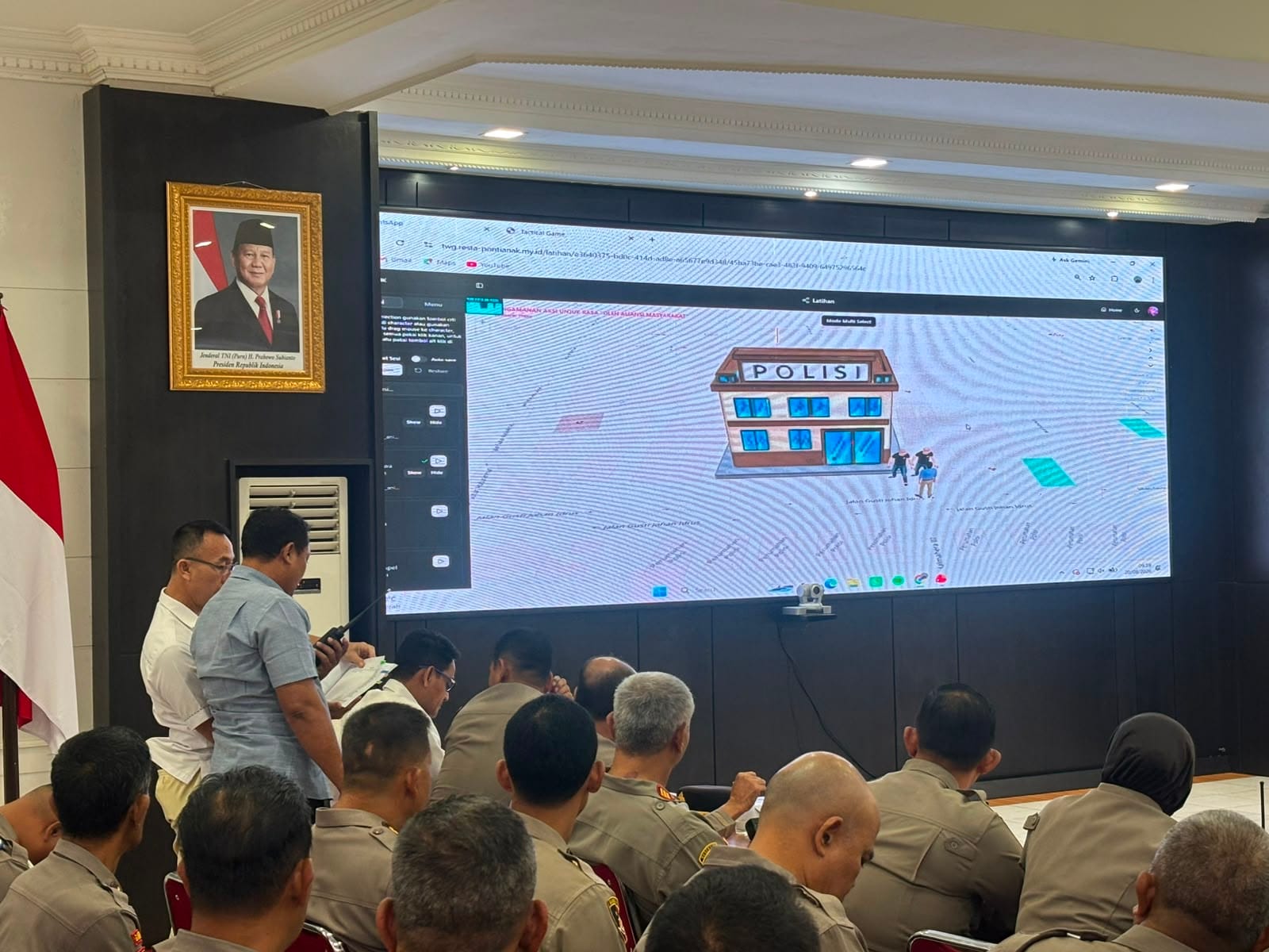 Antisipasi Aksi Unjuk Rasa, Kapolda Kalbar Pimpin Tactical Wall Game di Polresta Pontianak