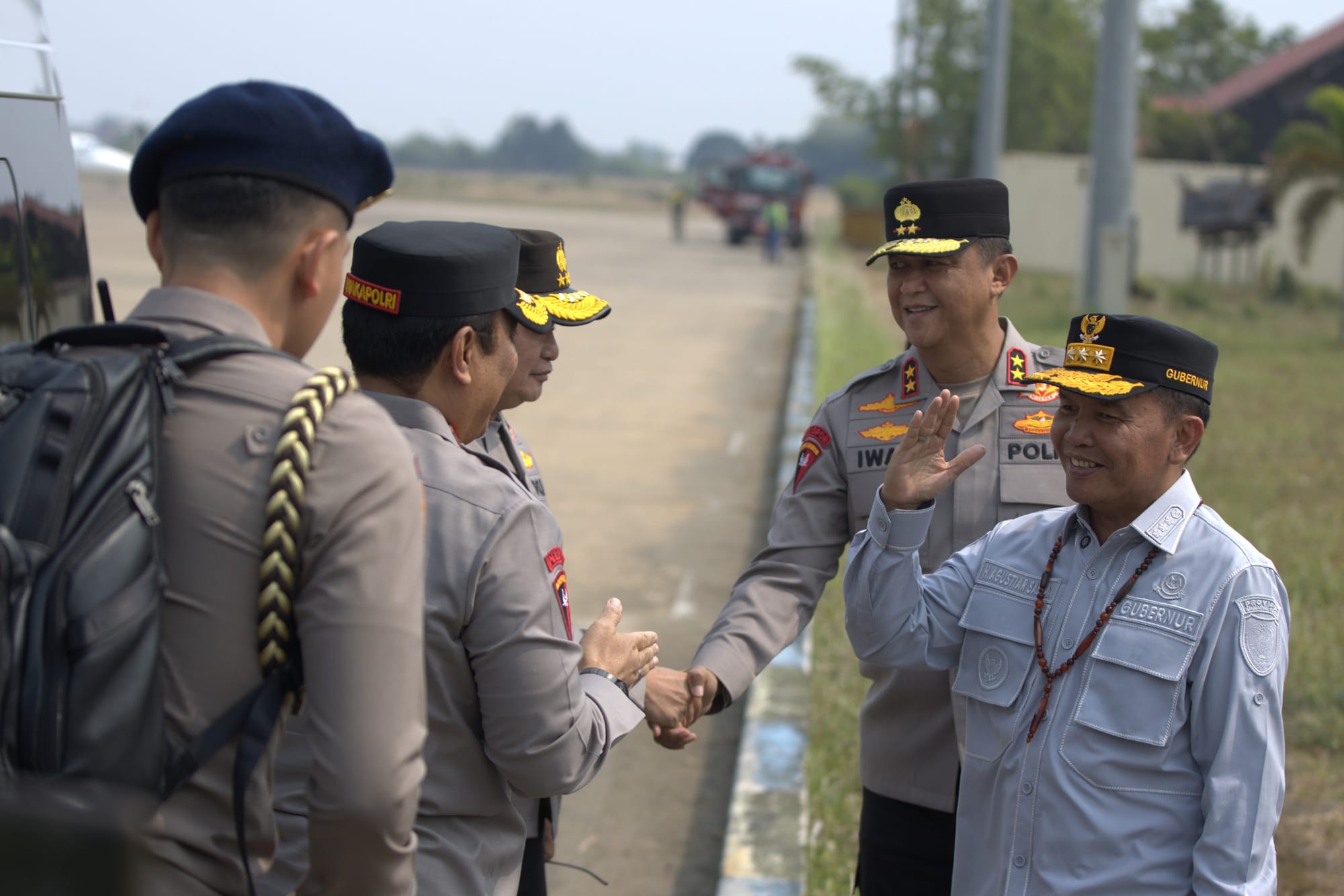 Kapolda Kalteng Sambut Kunker Wakapolri dan KASAD, Cek Penanganan Karhutla di Kalteng