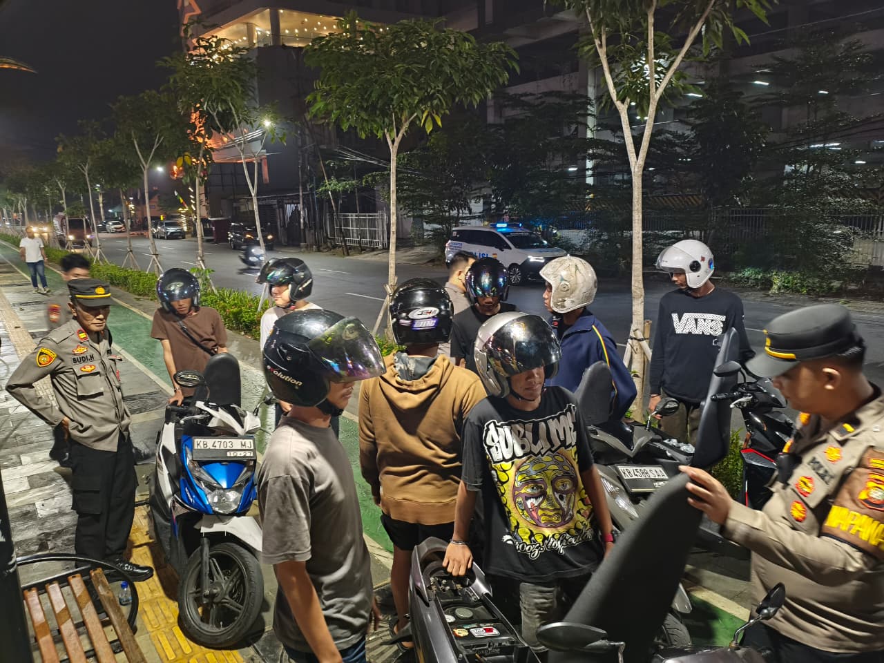 Antisipasi Gangguan Kamtibmas, Polresta Pontianak Intensifkan Patroli Skala Besar di Malam Minggu