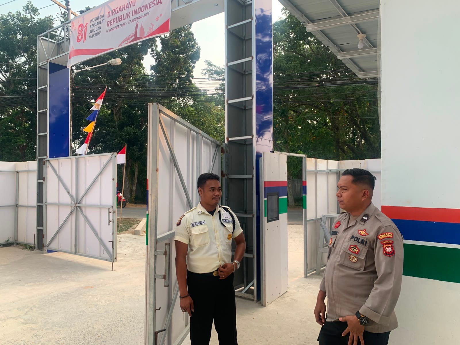 Cegah Gangguan Kamtibmas, Personel Enggang Polsek Pontianak Barat Sambangi Security Kantor PT Wika