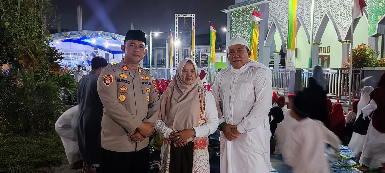 Kapolsek Pontianak Timur Hadiri Maulid Nabi Muhammad SAW di Masjid Arafiul A’laa