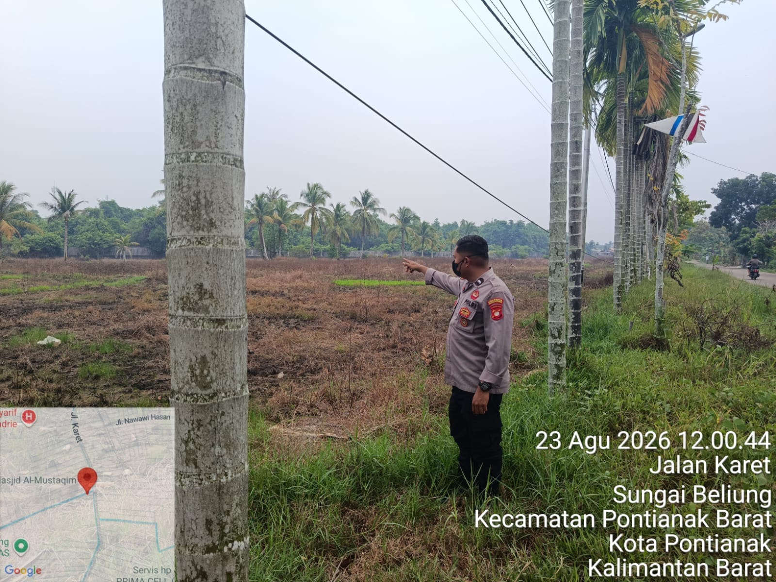 Antisipasi Karhutla, Enggang Polsek Pontianak Barat Sampaikan Himbauan Kepada Warga untuk Tidak Membakar Lahan