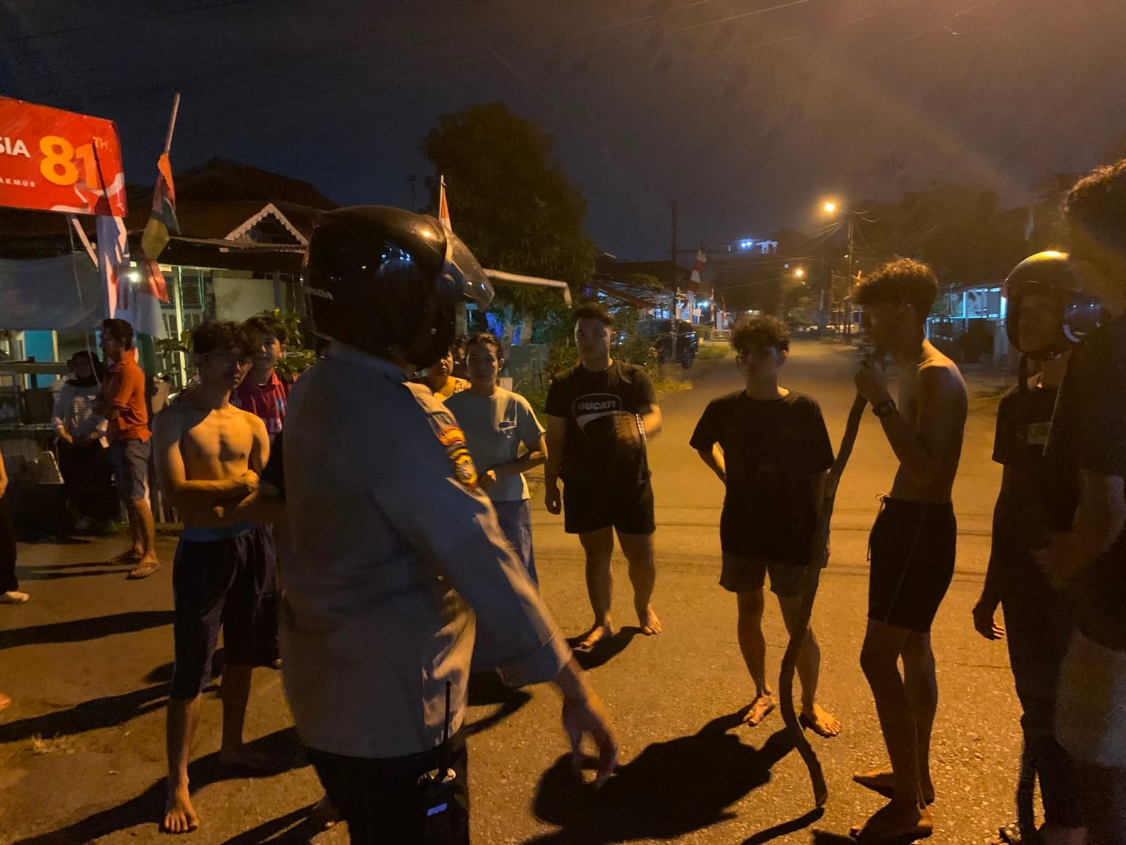 Laporan Tawuran Ditindaklanjuti, Patroli Enggang Polsek Pontianak Barat Perkuat Patroli di Jalan Ummu Thalib
