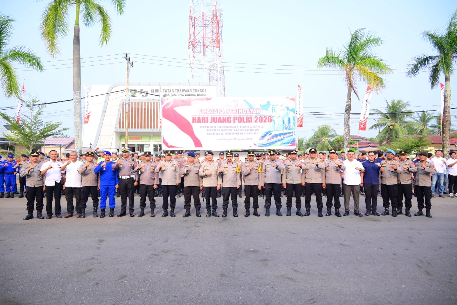 Perkuat Penanganan Karhutla, Wakapolda Jambi Pimpin Apel di Polres Tanjab Barat