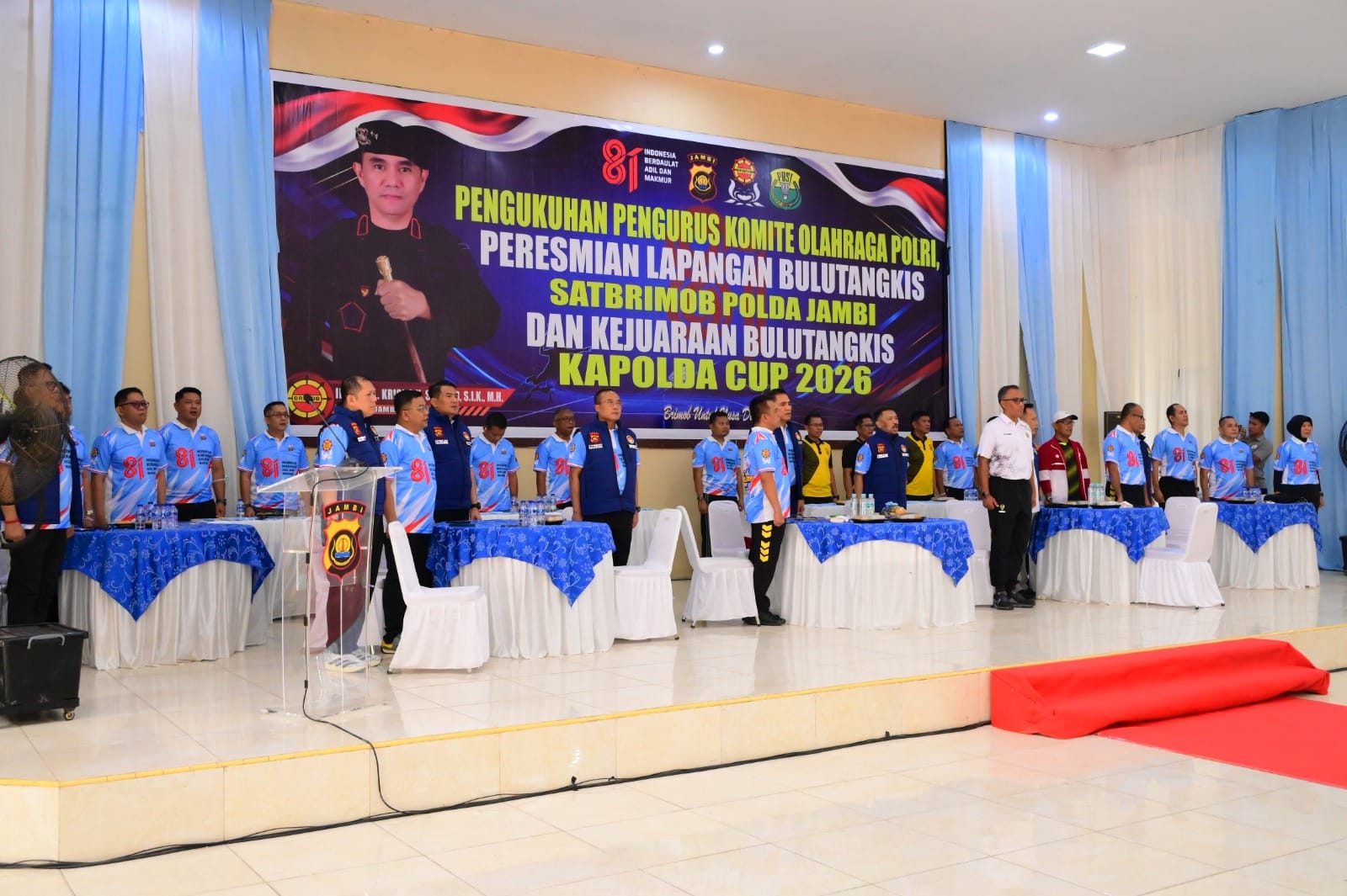 Lapangan Bulutangkis Siginjai Presisi Diresmikan, Kapolda Jambi Buka Turnamen Kapolda Cup 2026