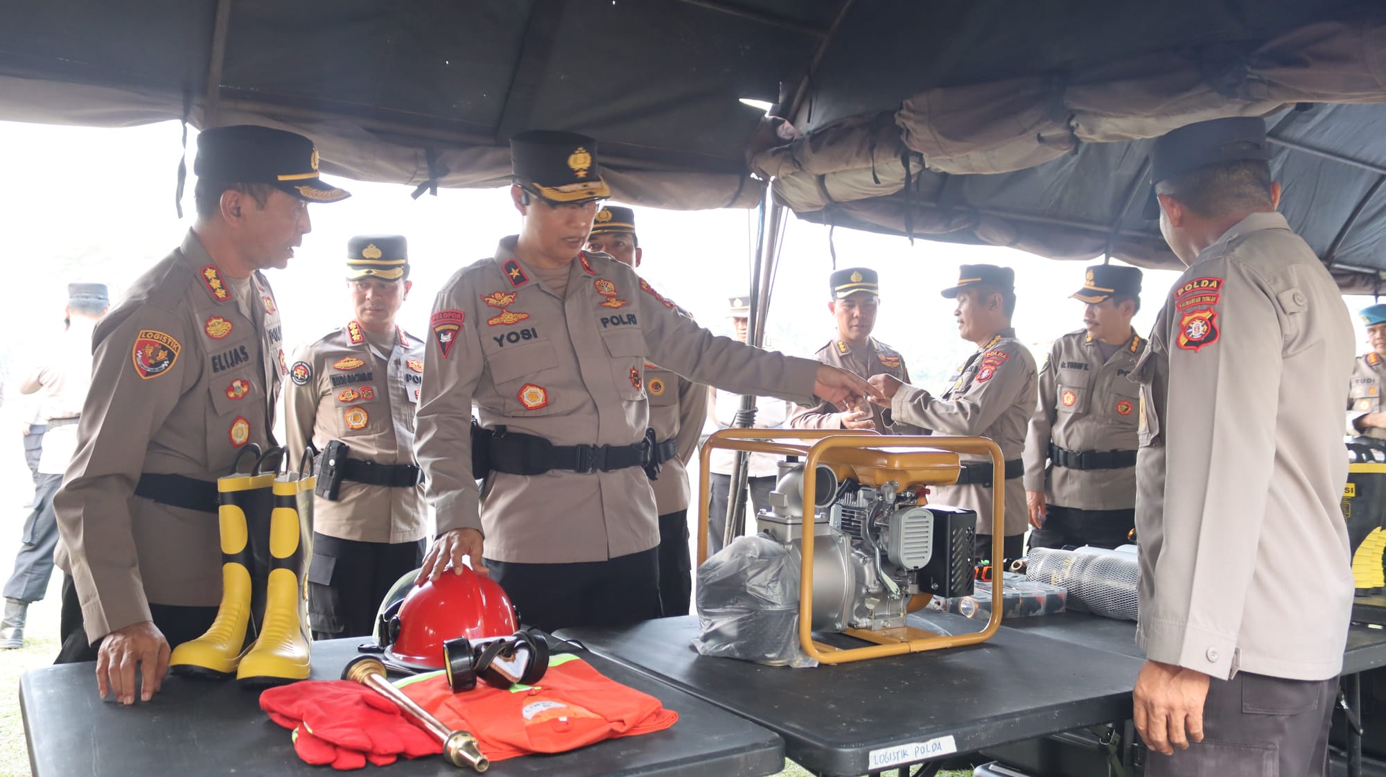48 Personel BKO dan Sarpras Bantuan Kapolri Diterima, Polda Kalteng Optimalkan Penanganan Karhutla
