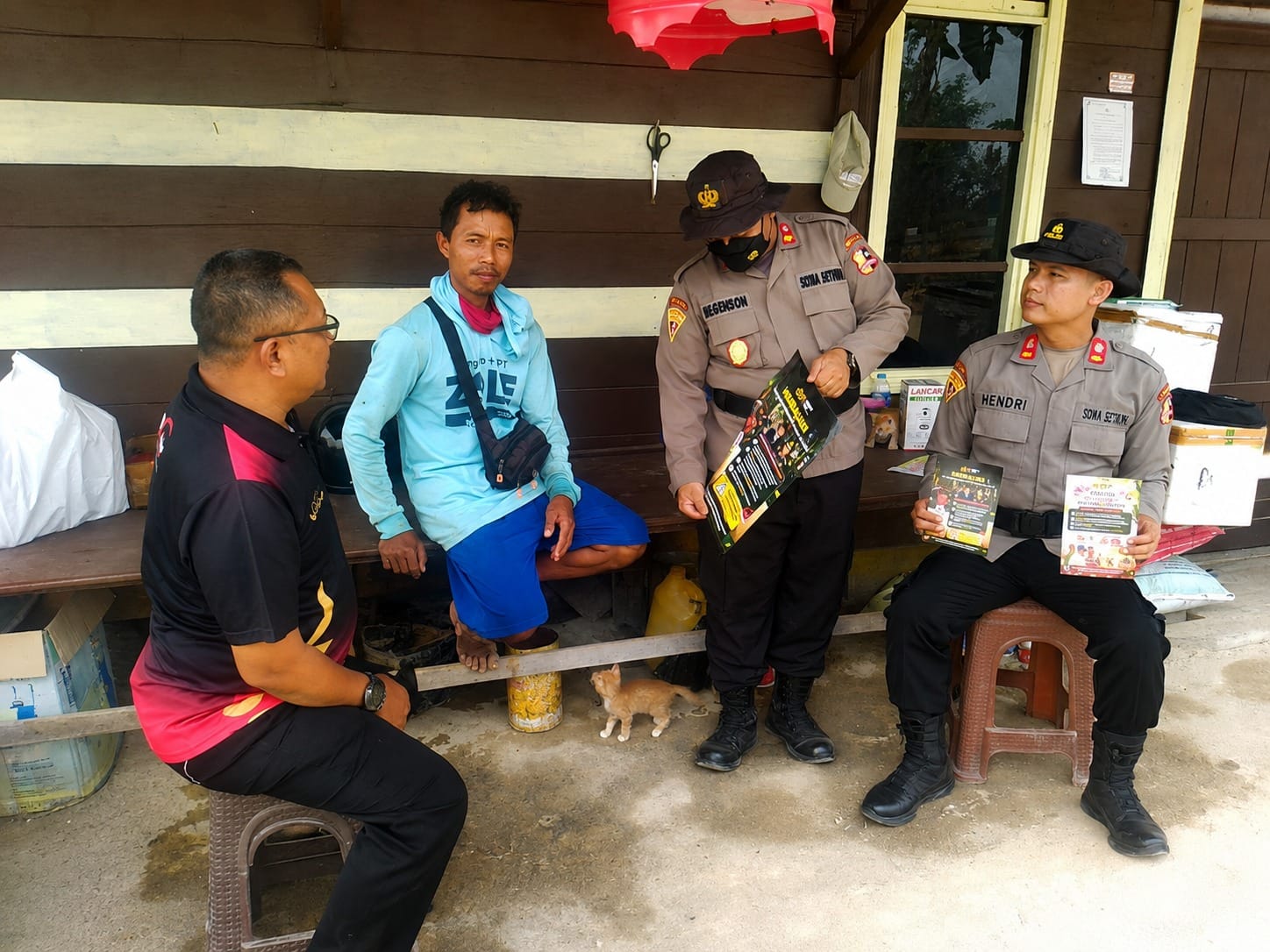Satbinmas Polres Gunung Mas dan Pasis SIP Sosialisasikan Pencegahan Karhutla kepada Petani