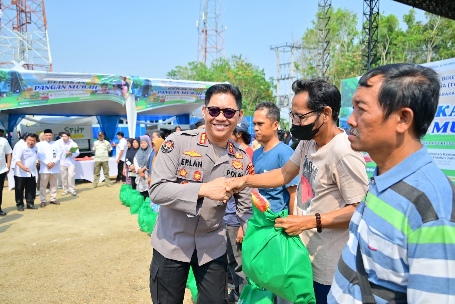 Dukung Gerakan Pangan Murah, Polda Jambi Hadiri Kegiatan HUT ke-64 LPP TVRI