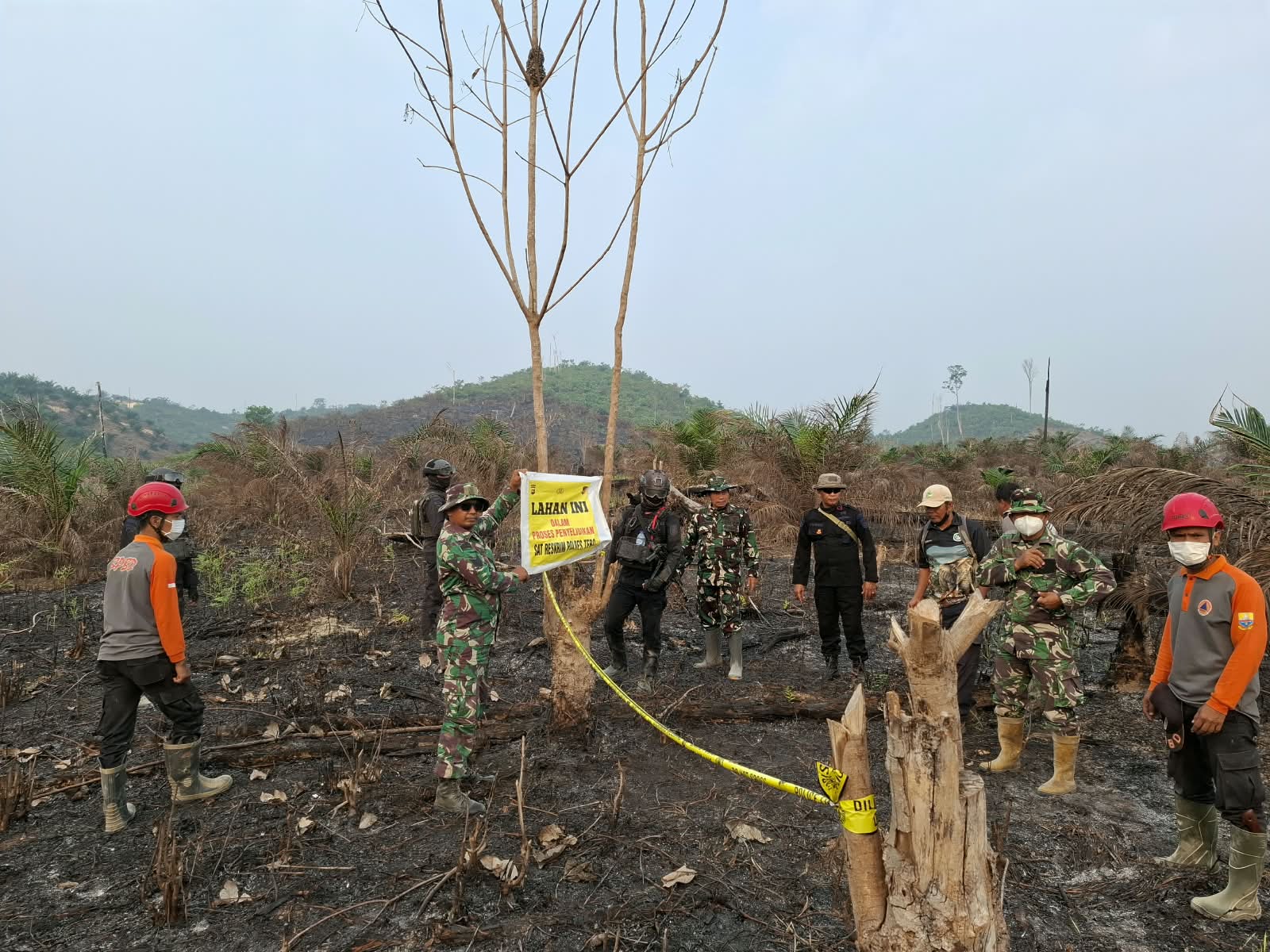 Satbrimob Polda Jambi Bersama Instansi Terkait Jaga Kawasan Konservasi Gajah Tebo dari Ancaman Karhutla