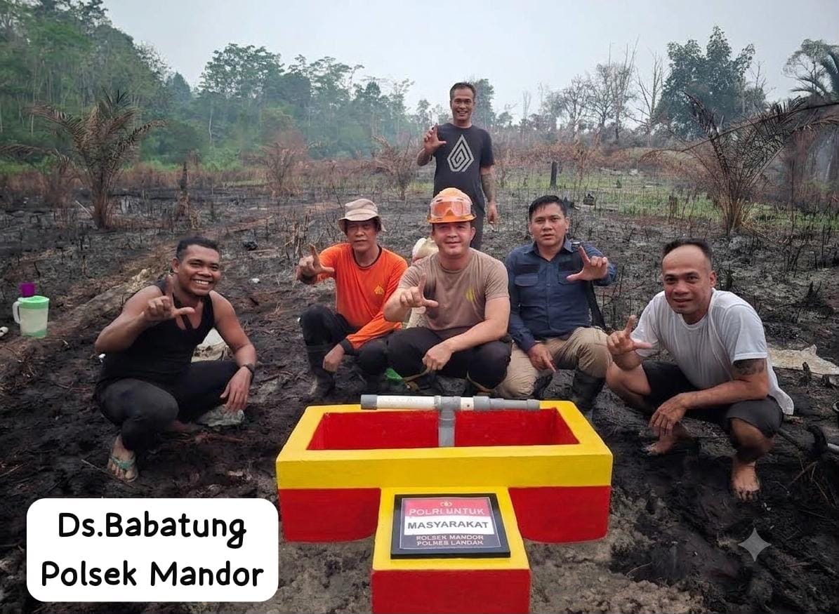 Polres Landak Bangun 14 Sumur Bor, Dukung Penanganan Karhutla dan Bantu Warga