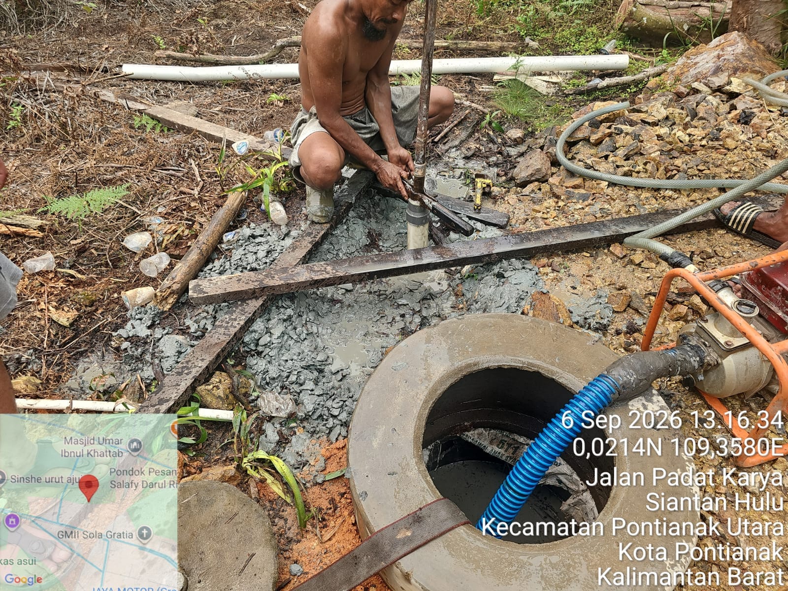Polsek Pontianak Utara Bangun Sumur Bor untuk Penanganan Karhutla