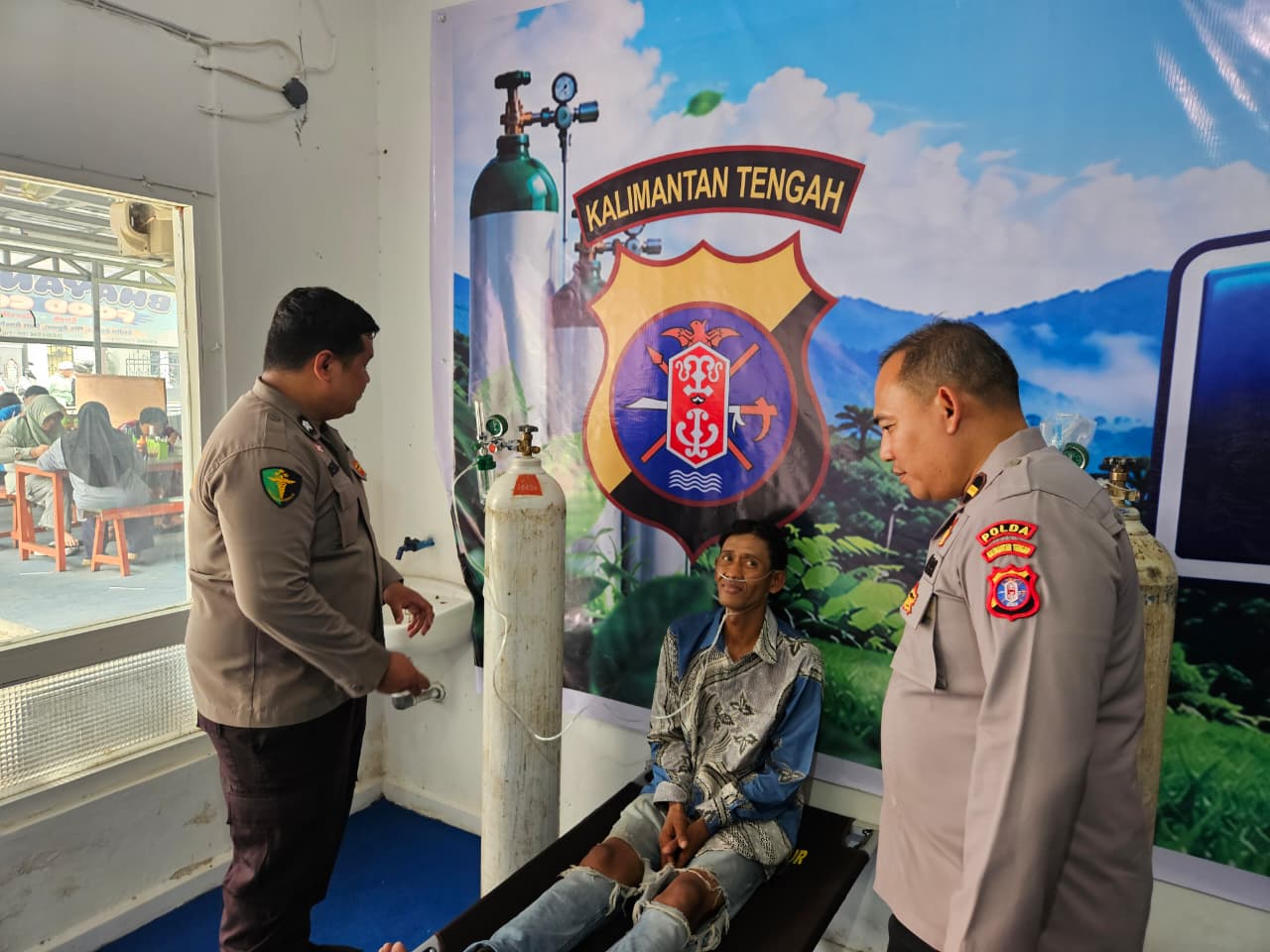 Peduli Dampak Kabut Asap, Polda Kalteng Hadirkan Rumah Oksigen Gratis untuk Masyarakat