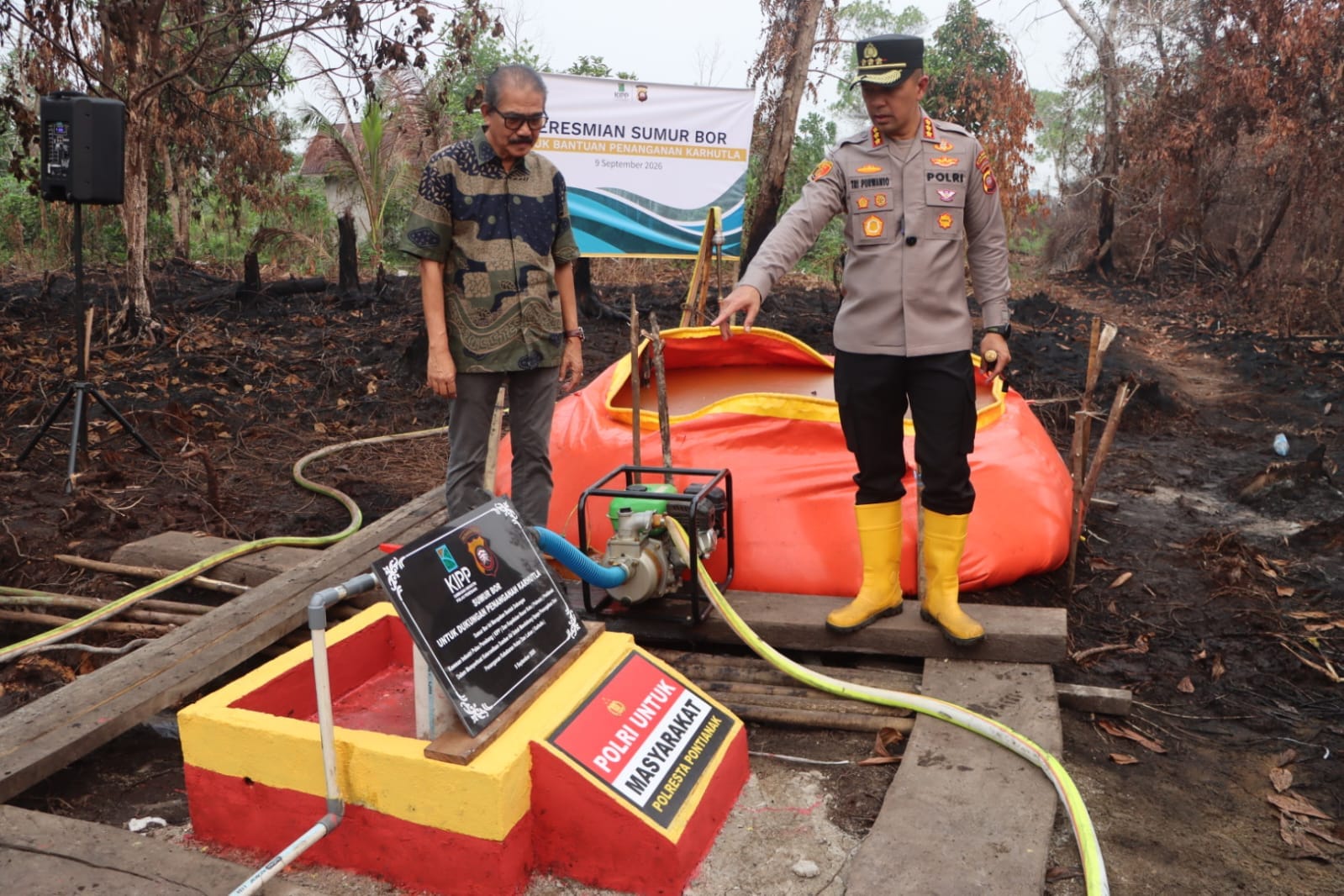 Polresta Pontianak Bersama KIPP Resmikan Sumur Bor, sinergi untuk cegah karhutla selamatkan masyarakat