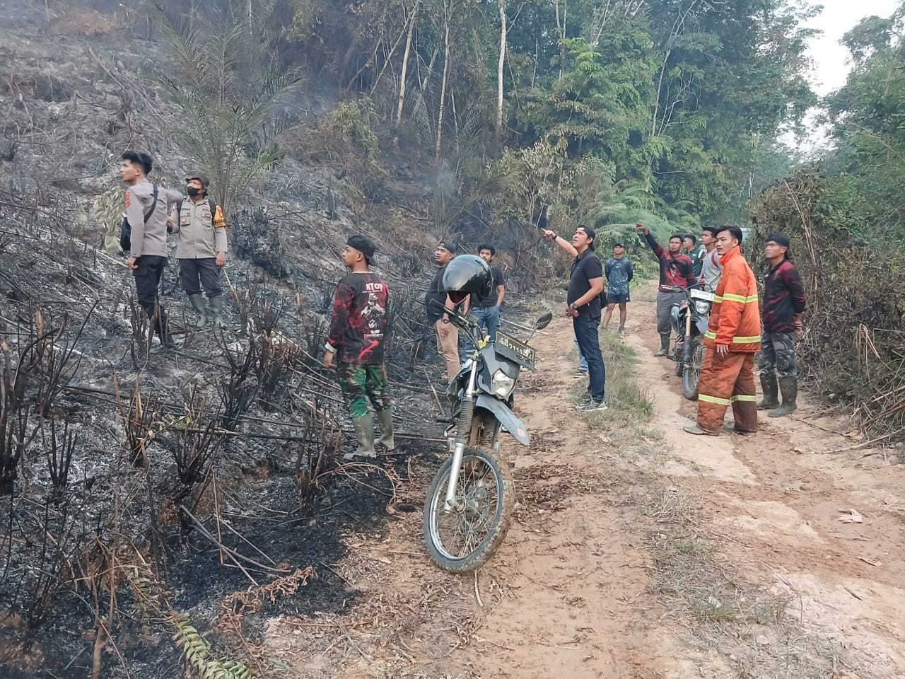 Polda Jambi Tangani Karhutla Seluas 5 Hektare di Areal PT Jebus Maju Merangin