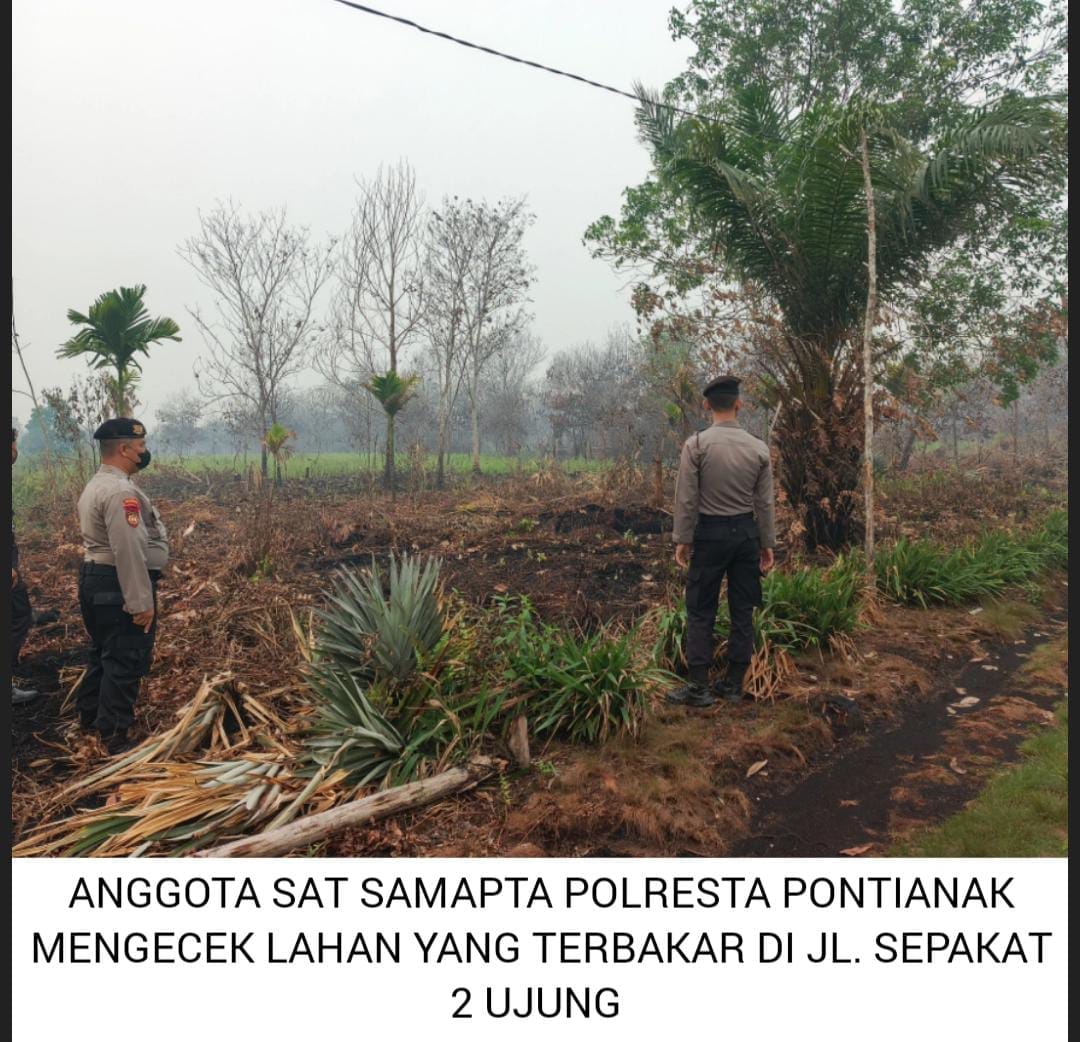 Sat Samapta Polresta Pontianak Patroli dan Monitoring Lokasi Karhutla, Pastikan Tidak Ada Titik Api