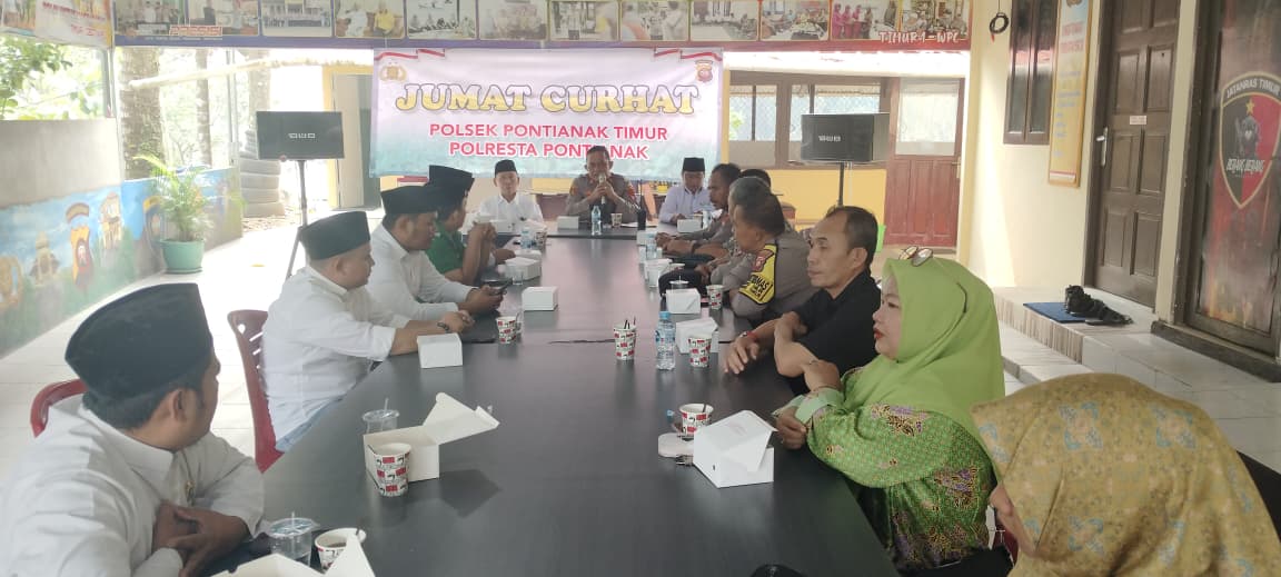 Kapolsek Pontianak Timur Gelar Jum’at Curhat Bersama MWC NU dan Banom NU Se-Kecamatan Pontianak Timur