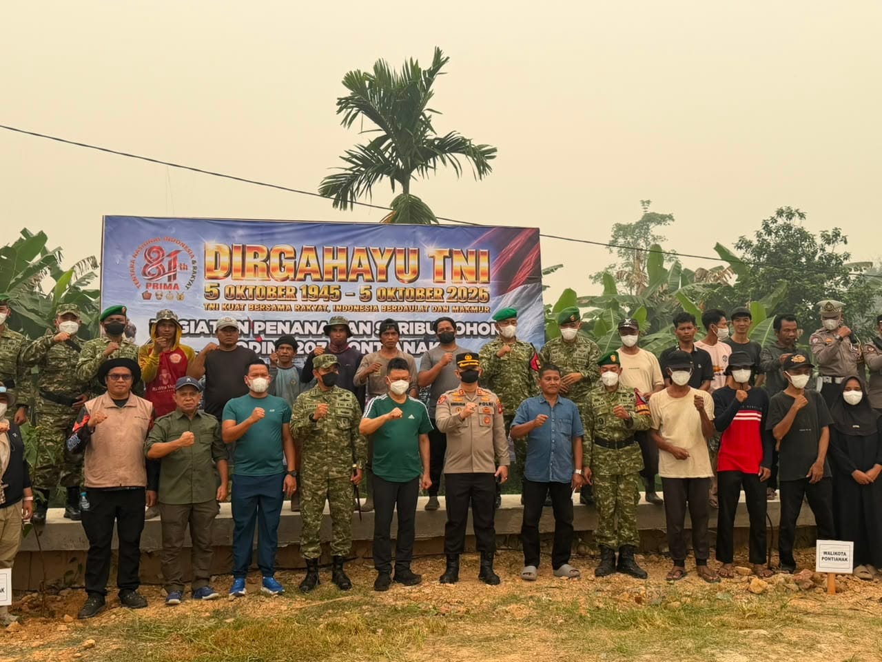 TNI-Polri Bersinergi Tanam 1.000 Pohon, Wujudkan Kepedulian terhadap Lingkungan di Pontianak Selatan