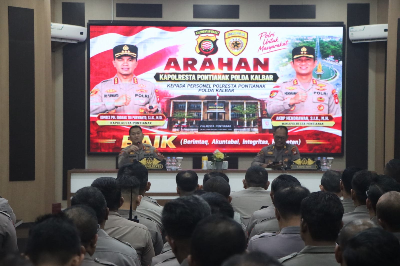 195 PERSONEL AIPTU POLRESTA PONTIANAK DIBEKALI ARAHAN PIMPINAN